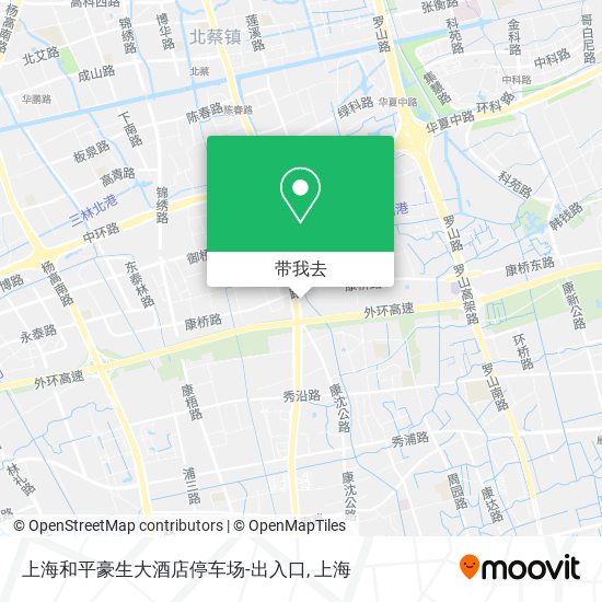 上海和平豪生大酒店停车场-出入口地图