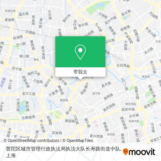 普陀区城市管理行政执法局执法大队长寿路街道中队地图