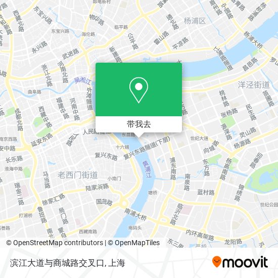 滨江大道与商城路交叉口地图