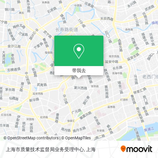 上海市质量技术监督局业务受理中心地图