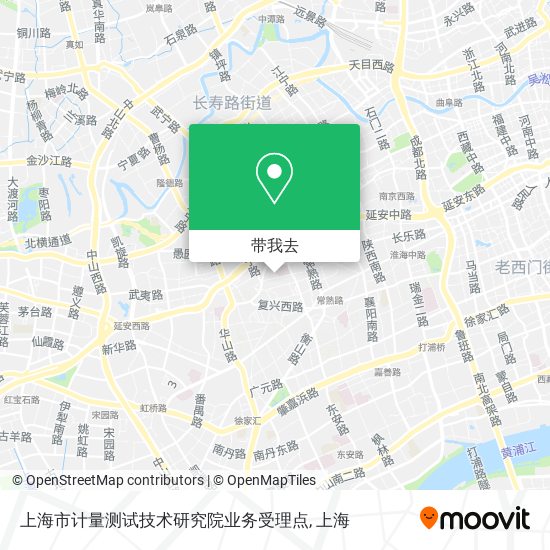 上海市计量测试技术研究院业务受理点地图