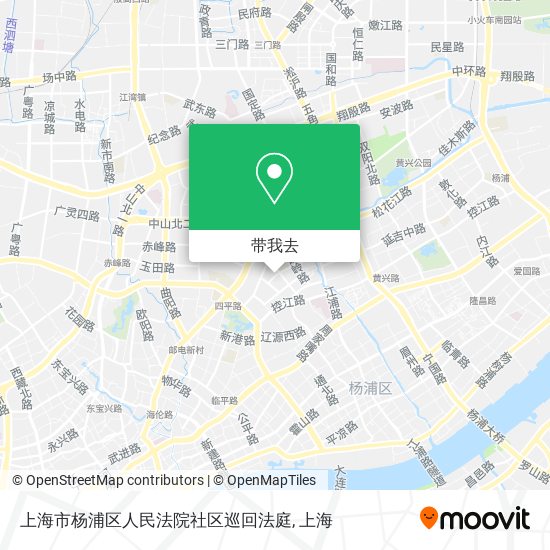 上海市杨浦区人民法院社区巡回法庭地图