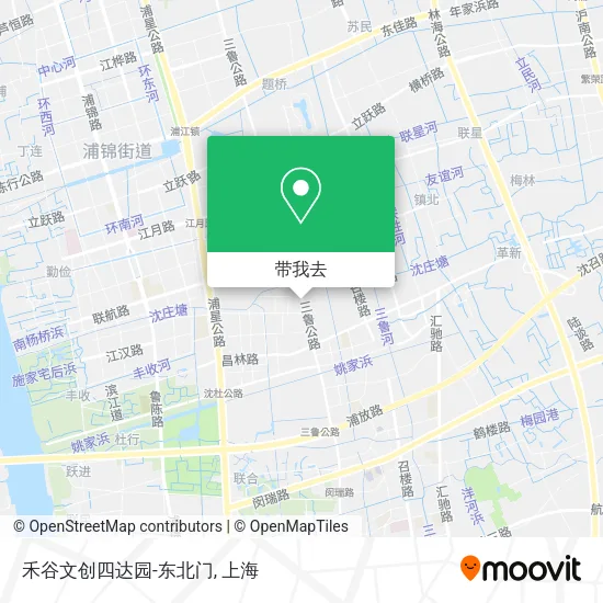 禾谷文创四达园-东北门地图