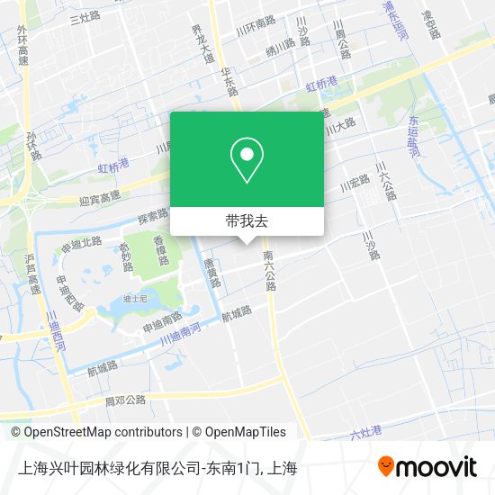 上海兴叶园林绿化有限公司-东南1门地图