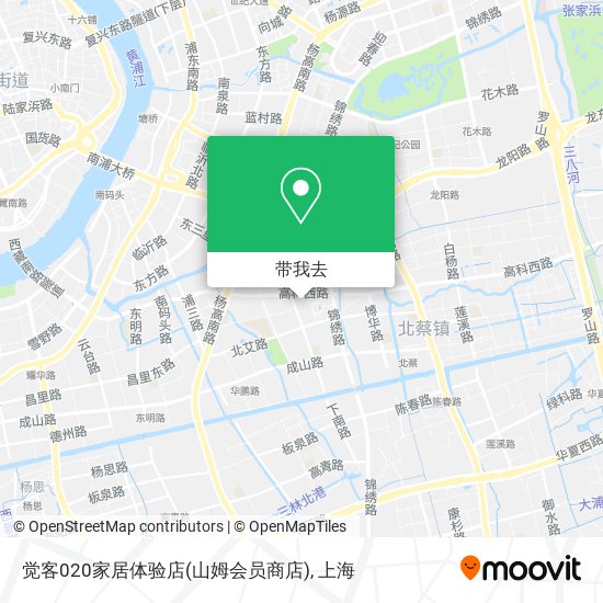 觉客020家居体验店(山姆会员商店)地图
