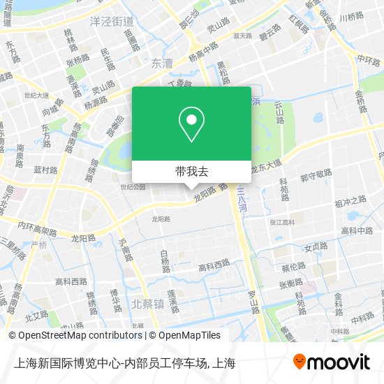 上海新国际博览中心-内部员工停车场地图