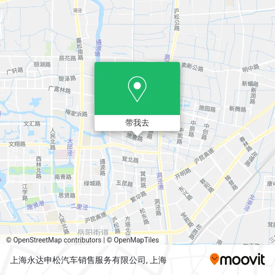 上海永达申松汽车销售服务有限公司地图