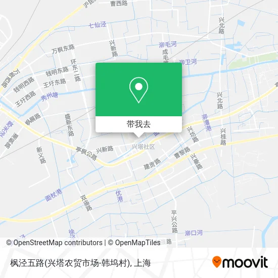 枫泾五路(兴塔农贸市场-韩坞村)地图