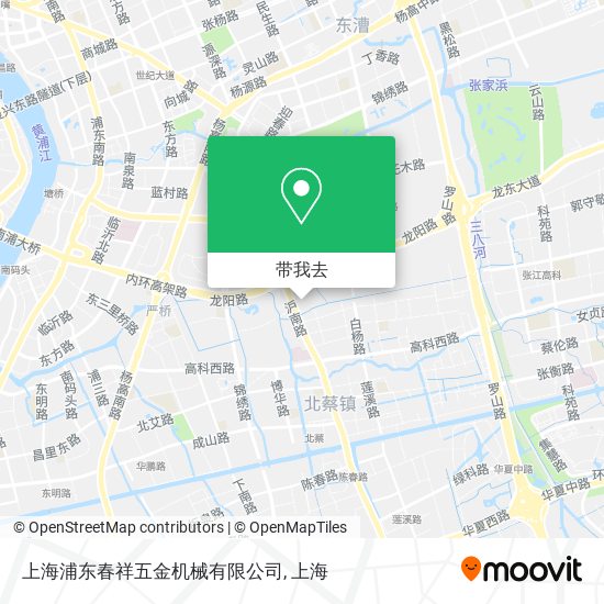 上海浦东春祥五金机械有限公司地图