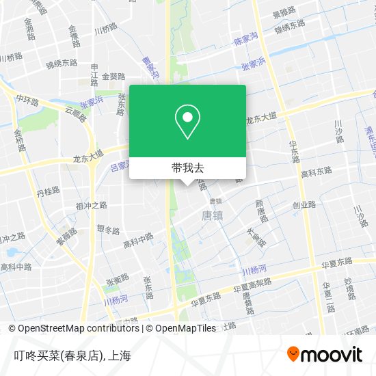 叮咚买菜(春泉店)地图