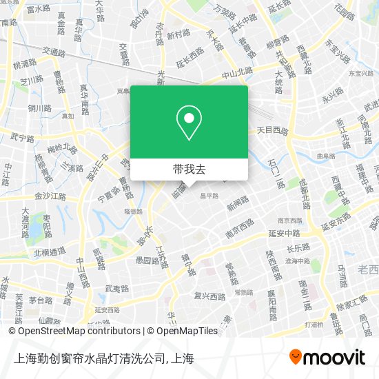 上海勤创窗帘水晶灯清洗公司地图