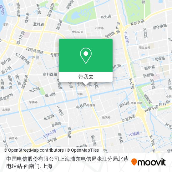 中国电信股份有限公司上海浦东电信局张江分局北蔡电话站-西南门地图