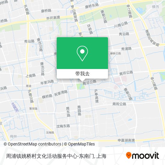 周浦镇姚桥村文化活动服务中心-东南门地图