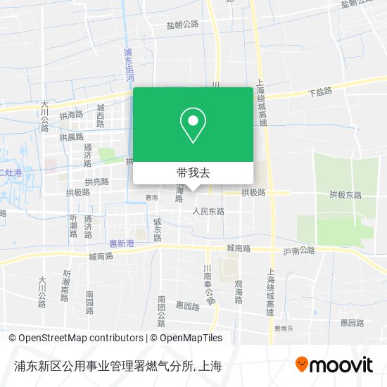 浦东新区公用事业管理署燃气分所地图