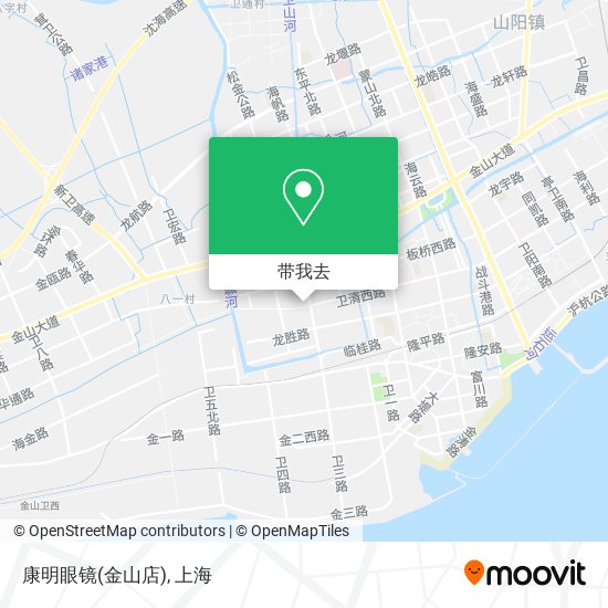 康明眼镜(金山店)地图