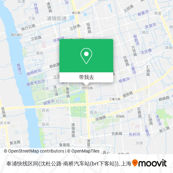 奉浦快线区间(沈杜公路-南桥汽车站(brt下客站))地图