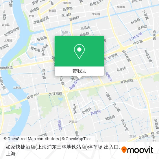 如家快捷酒店(上海浦东三林地铁站店)停车场-出入口地图