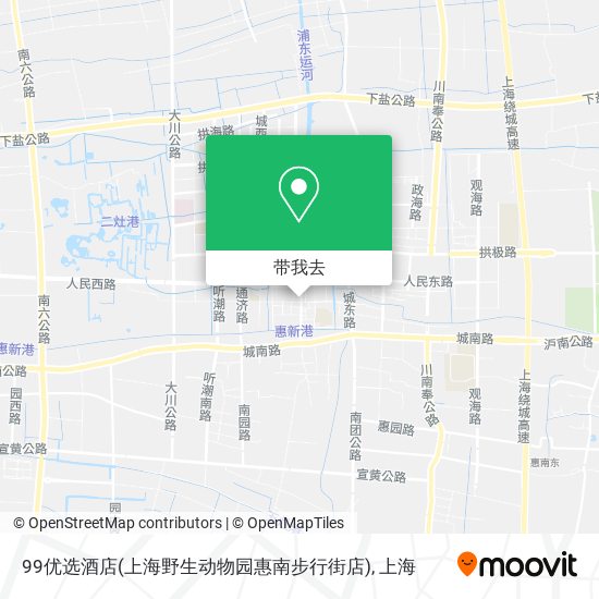 99优选酒店(上海野生动物园惠南步行街店)地图
