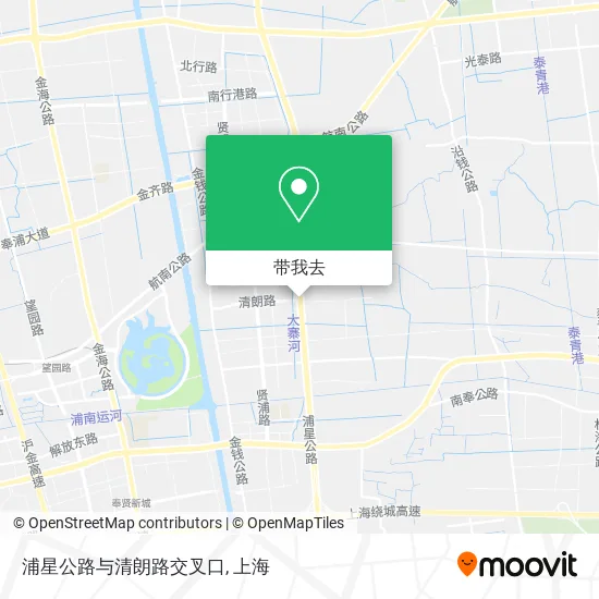 浦星公路与清朗路交叉口地图