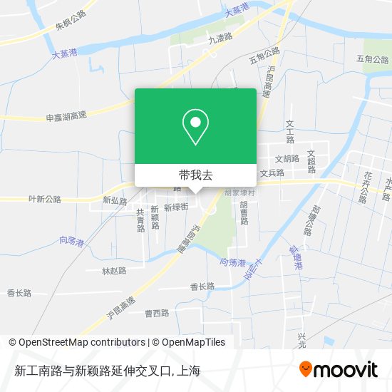 新工南路与新颖路延伸交叉口地图