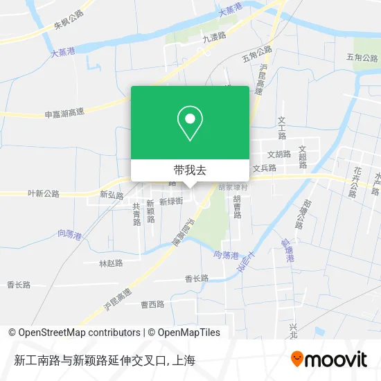 新工南路与新颖路延伸交叉口地图