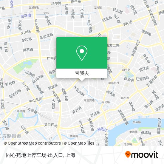 同心苑地上停车场-出入口地图