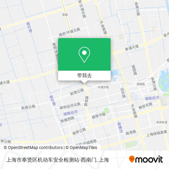 上海市奉贤区机动车安全检测站-西南门地图