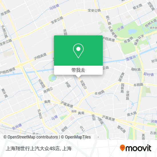 上海翔世行上汽大众4S店地图