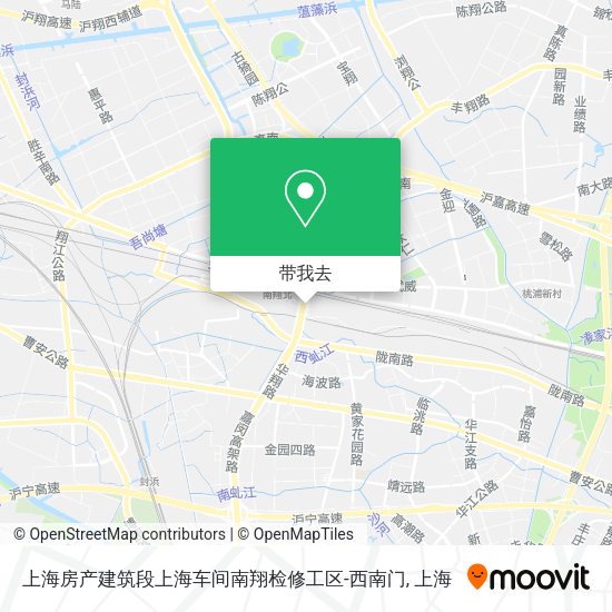 上海房产建筑段上海车间南翔检修工区-西南门地图