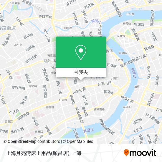 上海月亮湾床上用品(顺昌店)地图