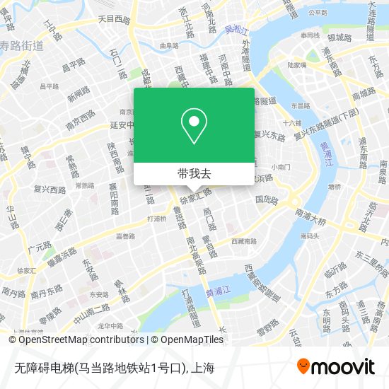 无障碍电梯(马当路地铁站1号口)地图