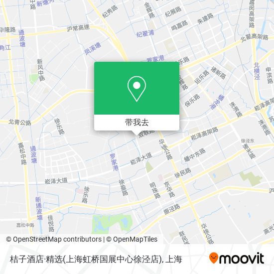 桔子酒店·精选(上海虹桥国展中心徐泾店)地图