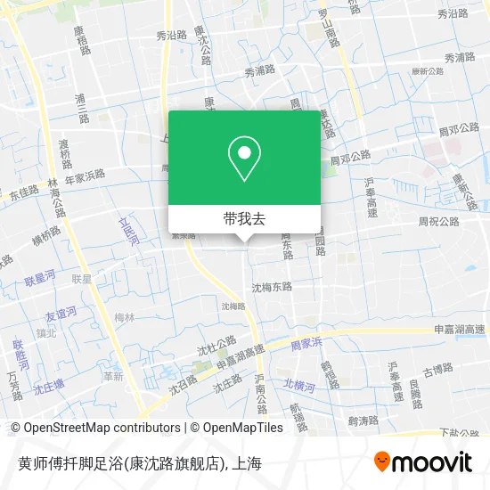 黄师傅扦脚足浴(康沈路旗舰店)地图