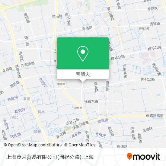 上海茂月贸易有限公司(周祝公路)地图