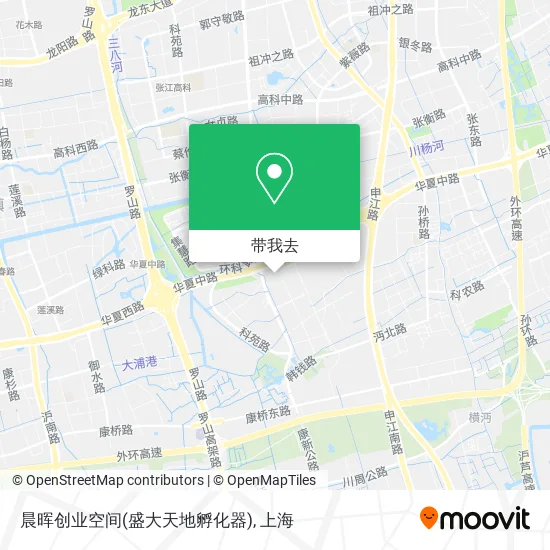 晨晖创业空间(盛大天地孵化器)地图