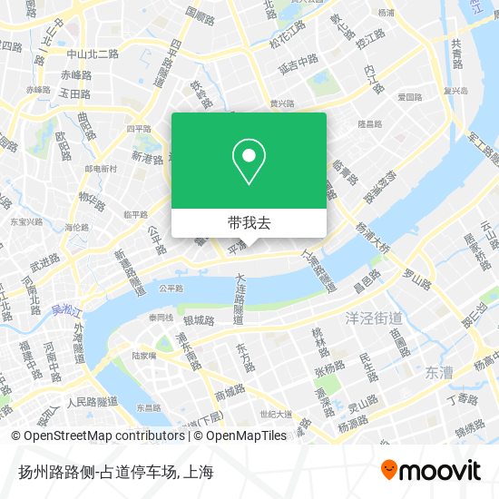 扬州路路侧-占道停车场地图