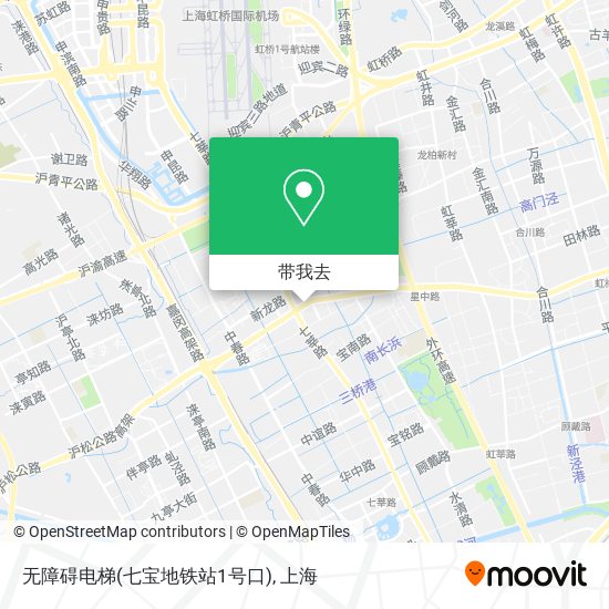 无障碍电梯(七宝地铁站1号口)地图