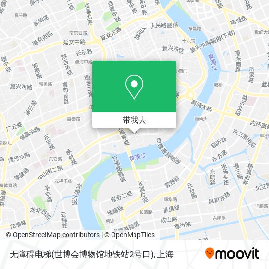 无障碍电梯(世博会博物馆地铁站2号口)地图