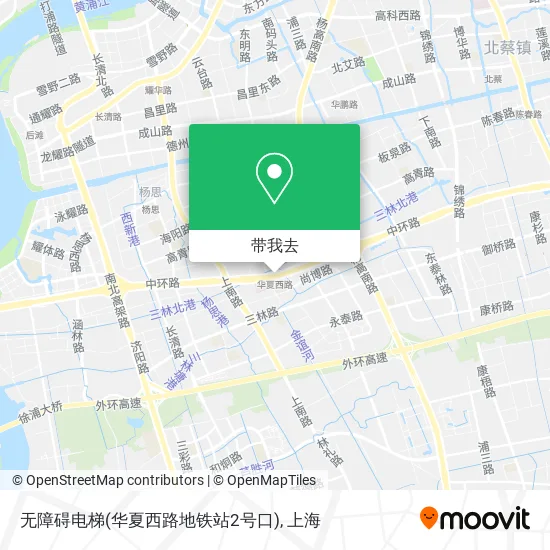 无障碍电梯(华夏西路地铁站2号口)地图