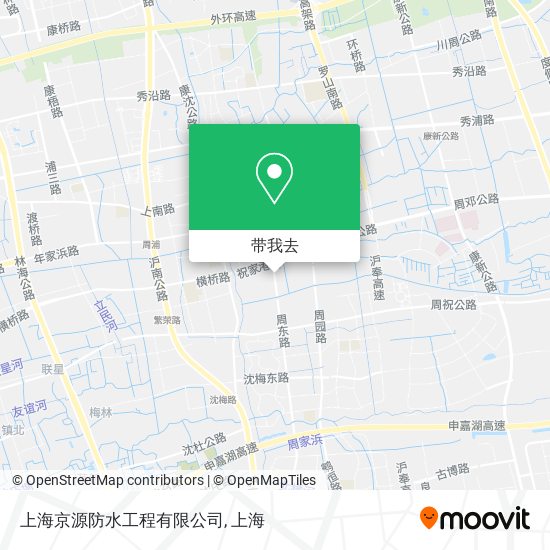 上海京源防水工程有限公司地图