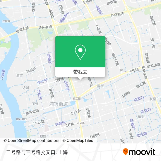 二号路与三号路交叉口地图