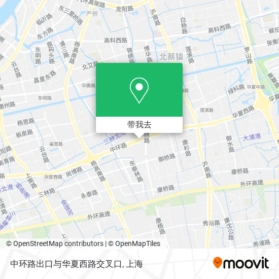中环路出口与华夏西路交叉口地图