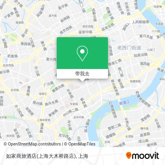 如家商旅酒店(上海大木桥路店)地图