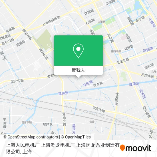 上海人民电机厂  上海潮龙电机厂  上海闵龙泵业制造有限公司地图