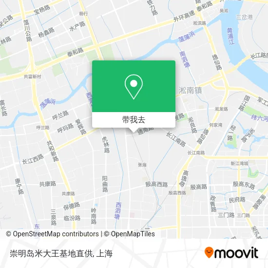 崇明岛米大王基地直供地图