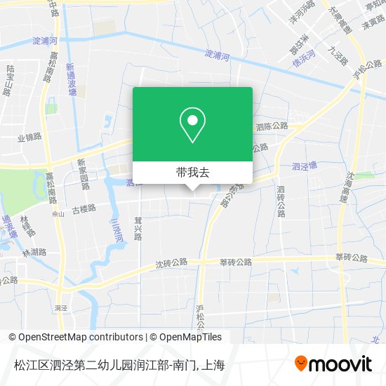 松江区泗泾第二幼儿园润江部-南门地图