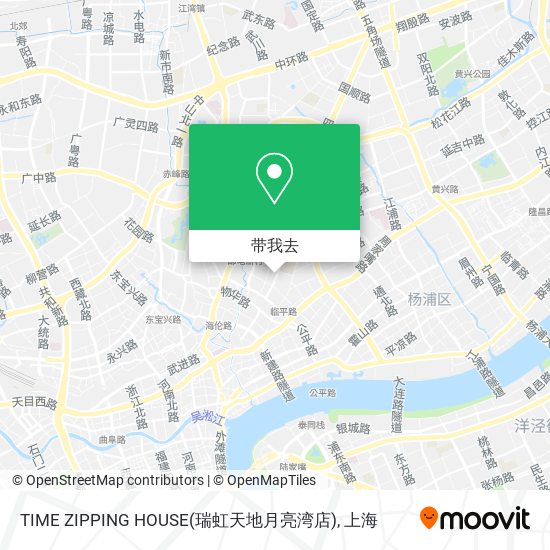 TIME ZIPPING HOUSE(瑞虹天地月亮湾店)地图