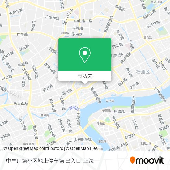 中皇广场小区地上停车场-出入口地图
