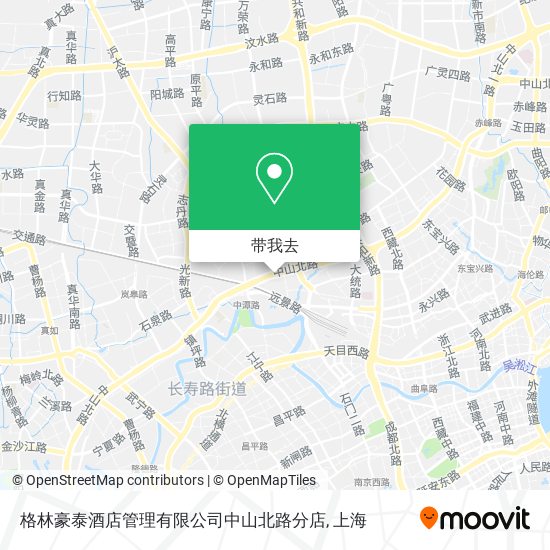 格林豪泰酒店管理有限公司中山北路分店地图