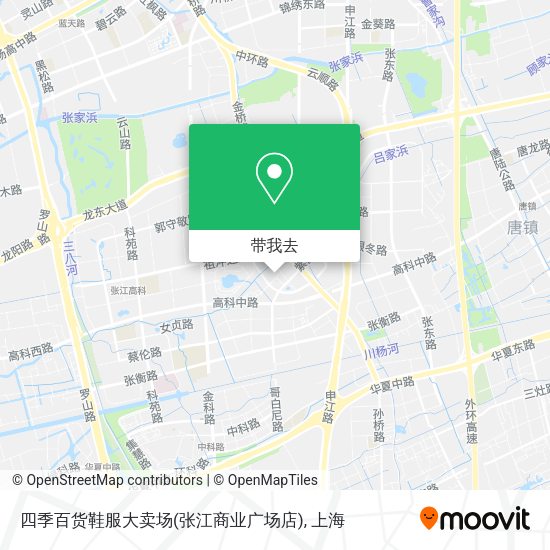 四季百货鞋服大卖场(张江商业广场店)地图
